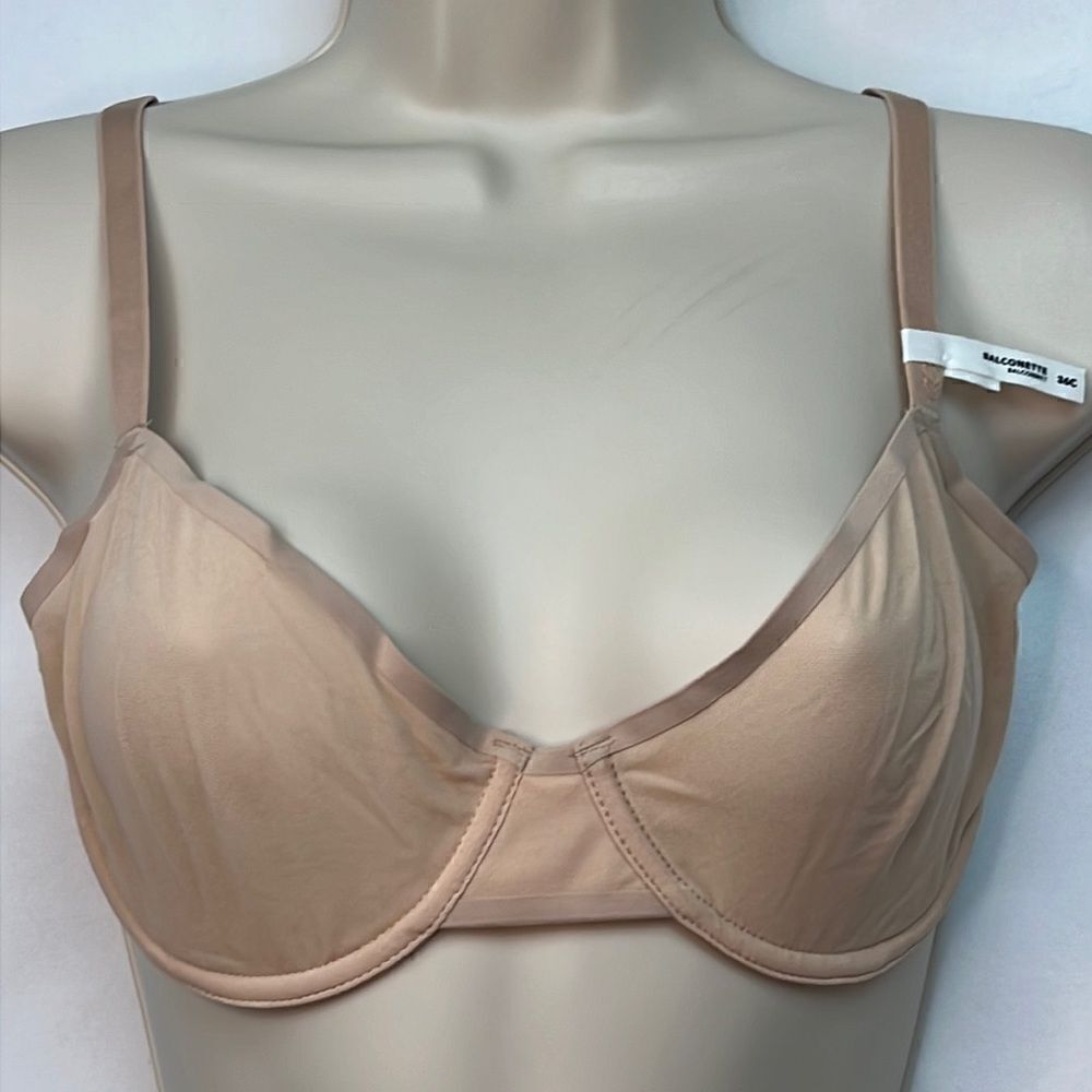 Aerie Smoothez nude Balconette mesh unlined bra NWT
